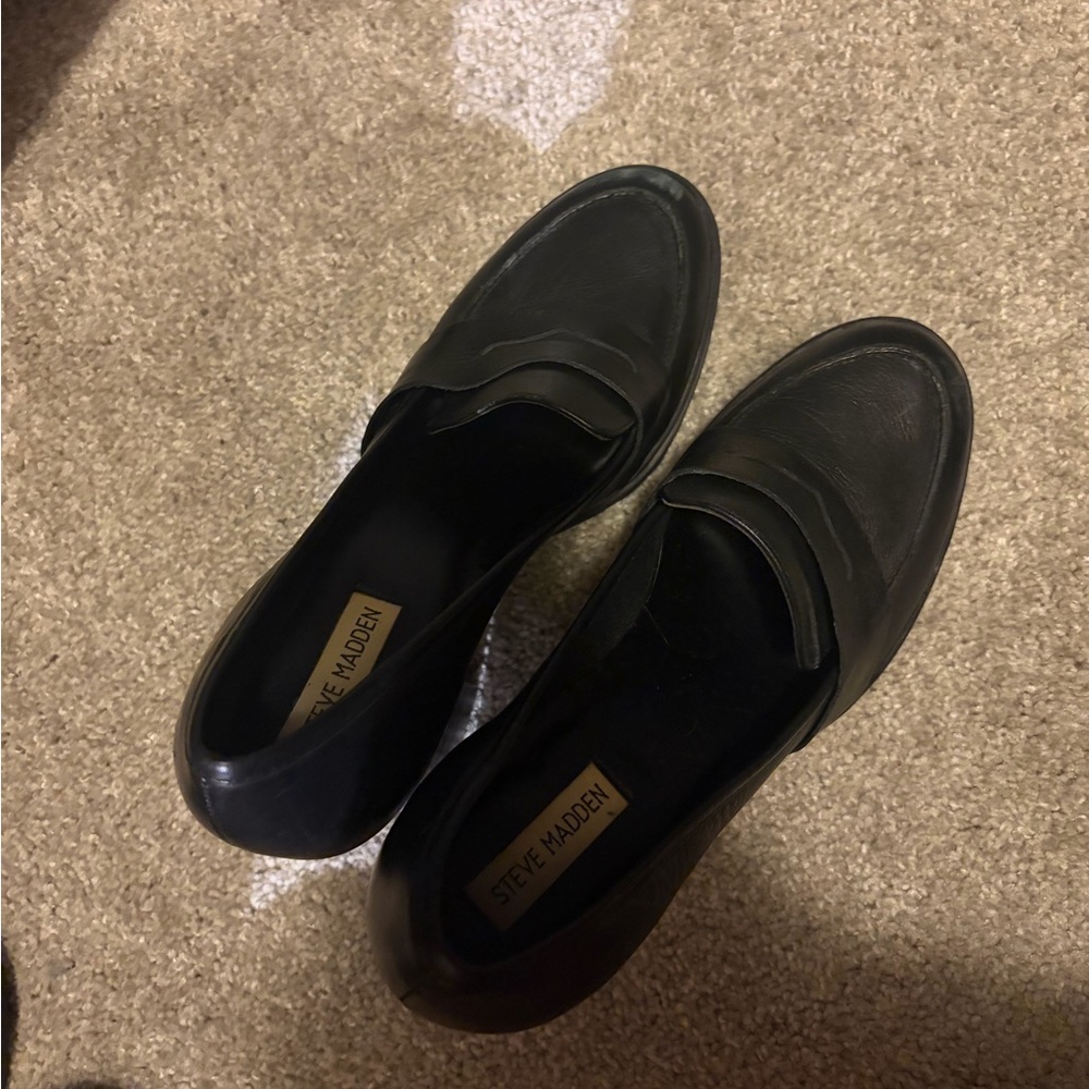 Steve Madden Classic Black Slip-On Heels